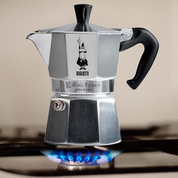 Bialetti Moka Express 6-Cup Stovetop Espresso Maker | Italian Coffee Pot Silver - Picture 9 of 16